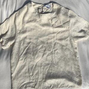 Anna And Frank Cream Wave Pattern Men's Tee